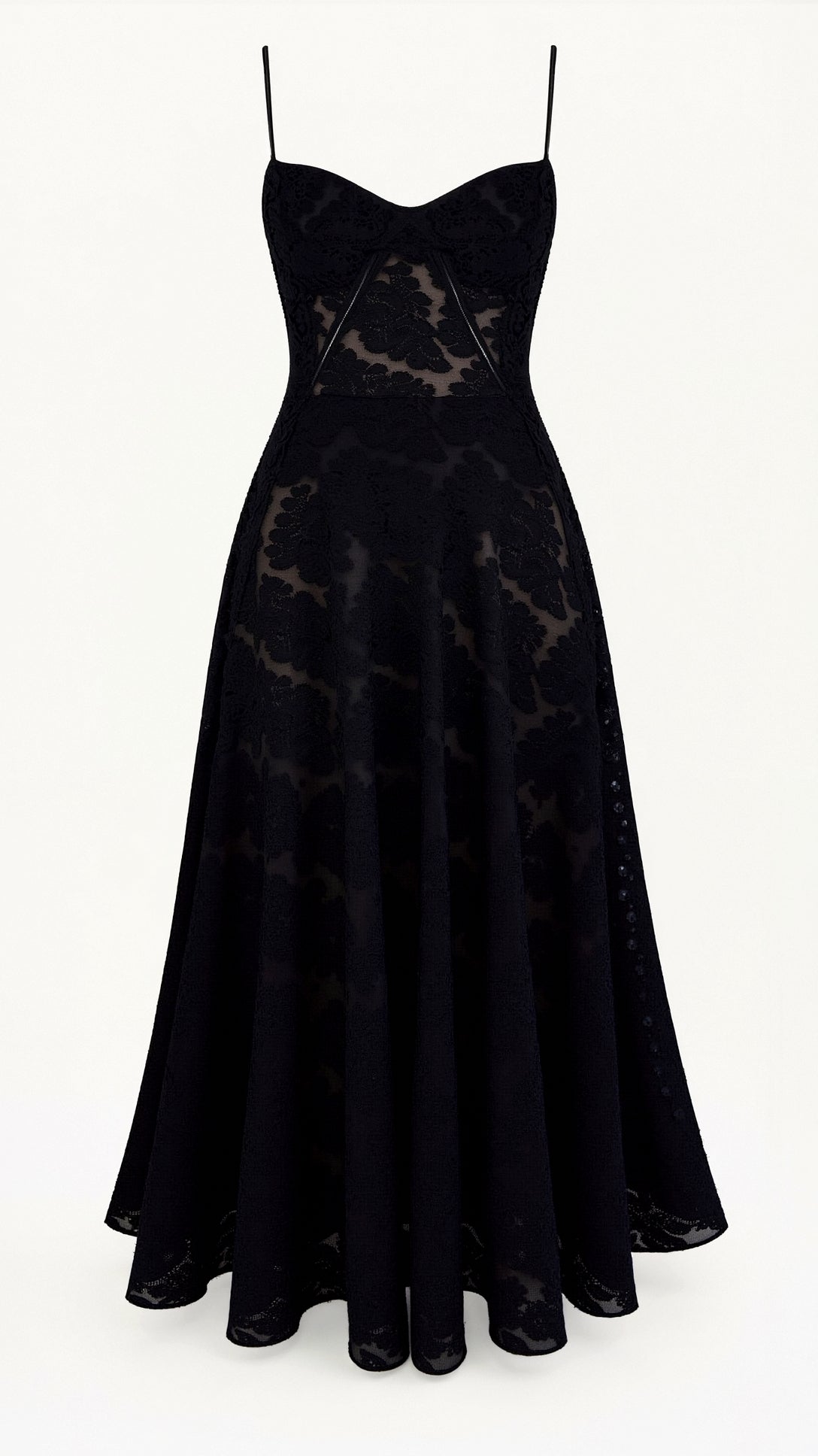 Pavia | Vestido maxi de boda con tirantes finos y diseño fluido para mujer