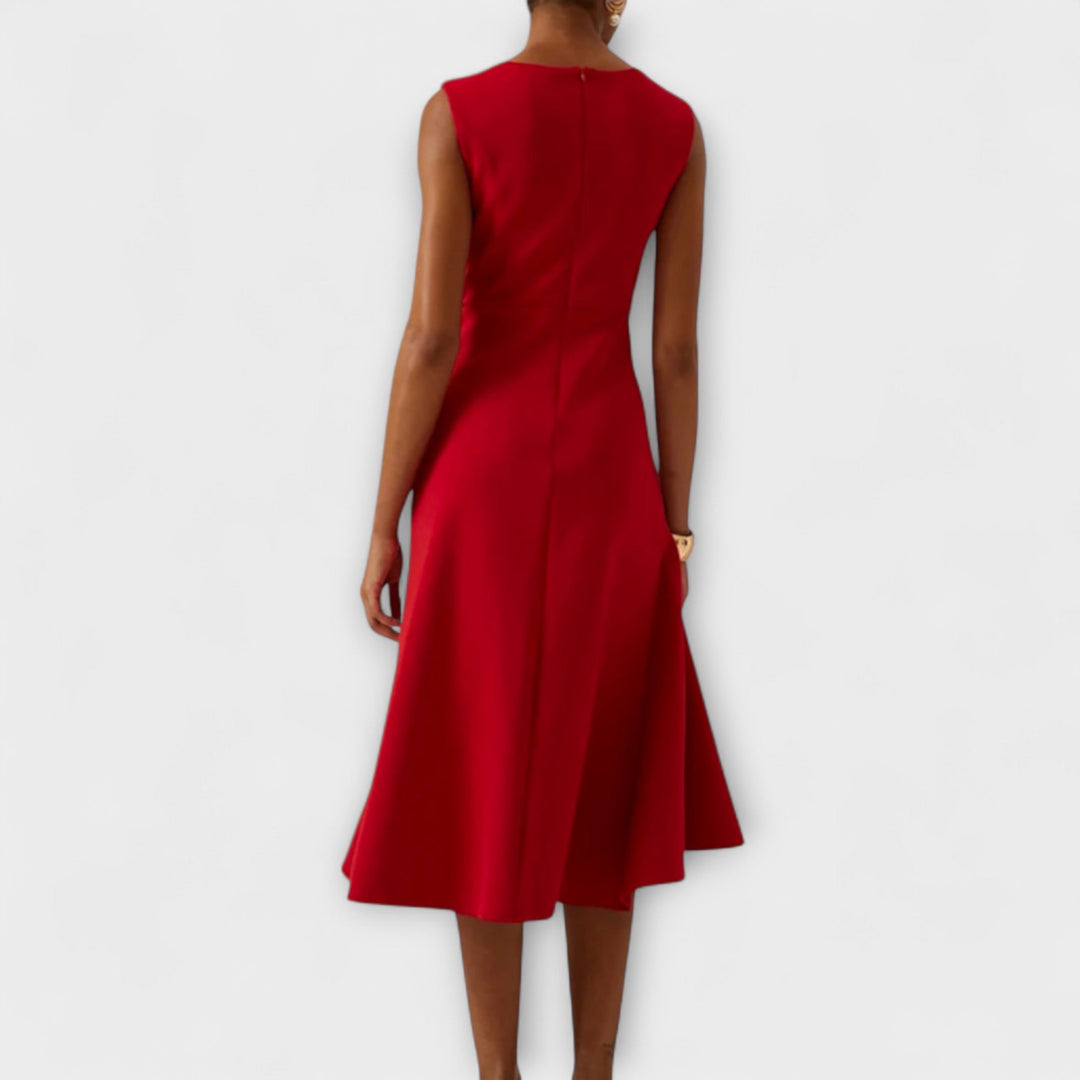 Candela | Vestido midi elegante de verano con pliegues