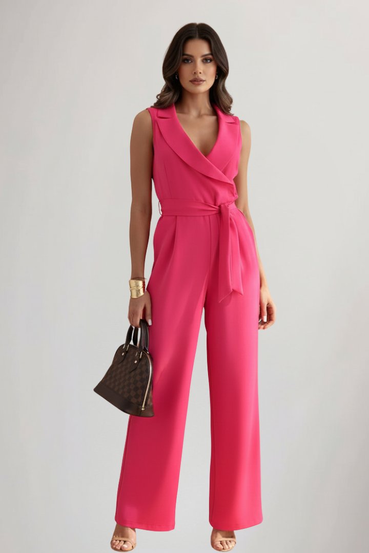 Daniela | Mono para mujer con cuello blazer y cinturón
