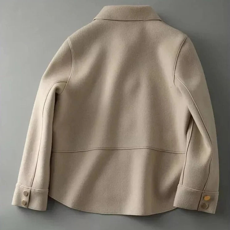 Chaqueta de plumón cálida para mujer con botones y forro interior para invierno