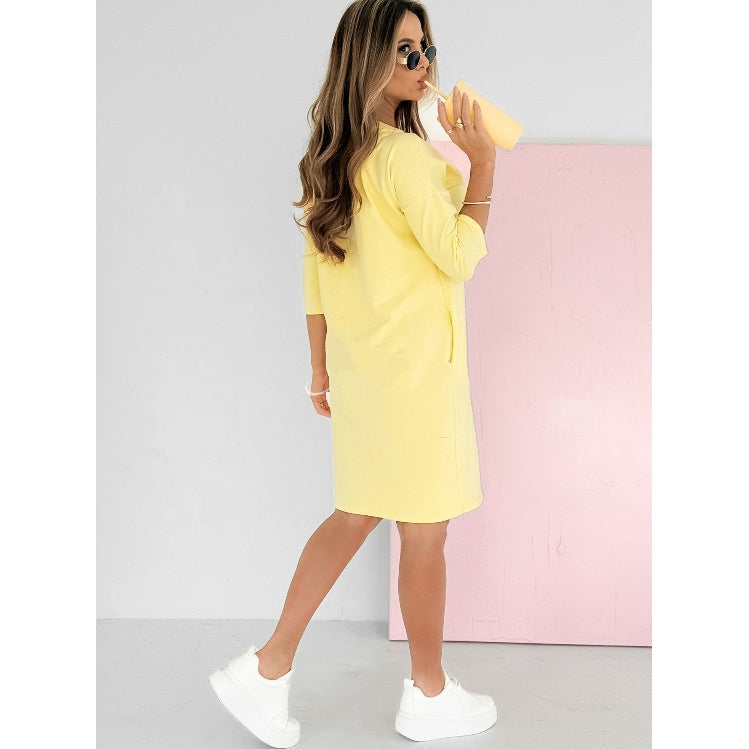 Eliana | Vestido mini para mujer con manga tres cuartos y estilo sudadera