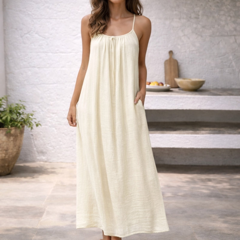 Trinidad | Vestido maxi para mujer con tirantes finos y corte suelto