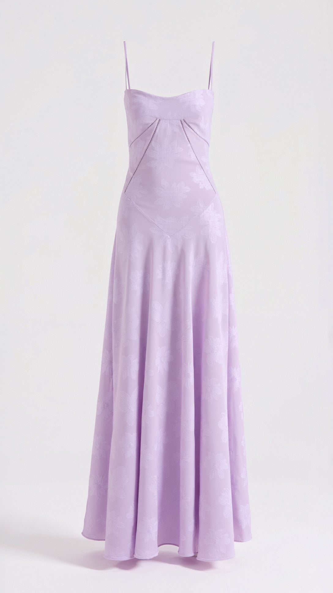 Pavia | Vestido maxi de boda con tirantes finos y diseño fluido para mujer