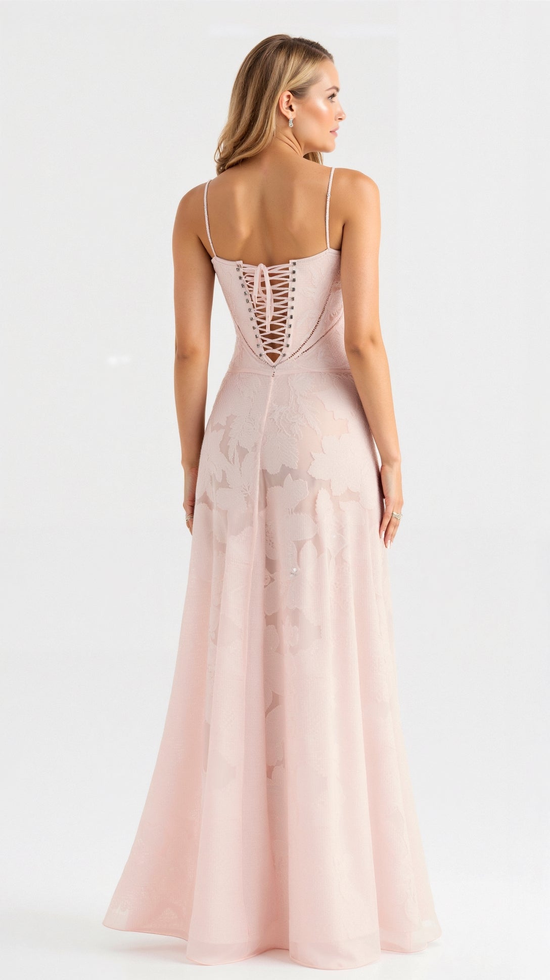 Pavia | Vestido maxi de boda con tirantes finos y diseño fluido para mujer