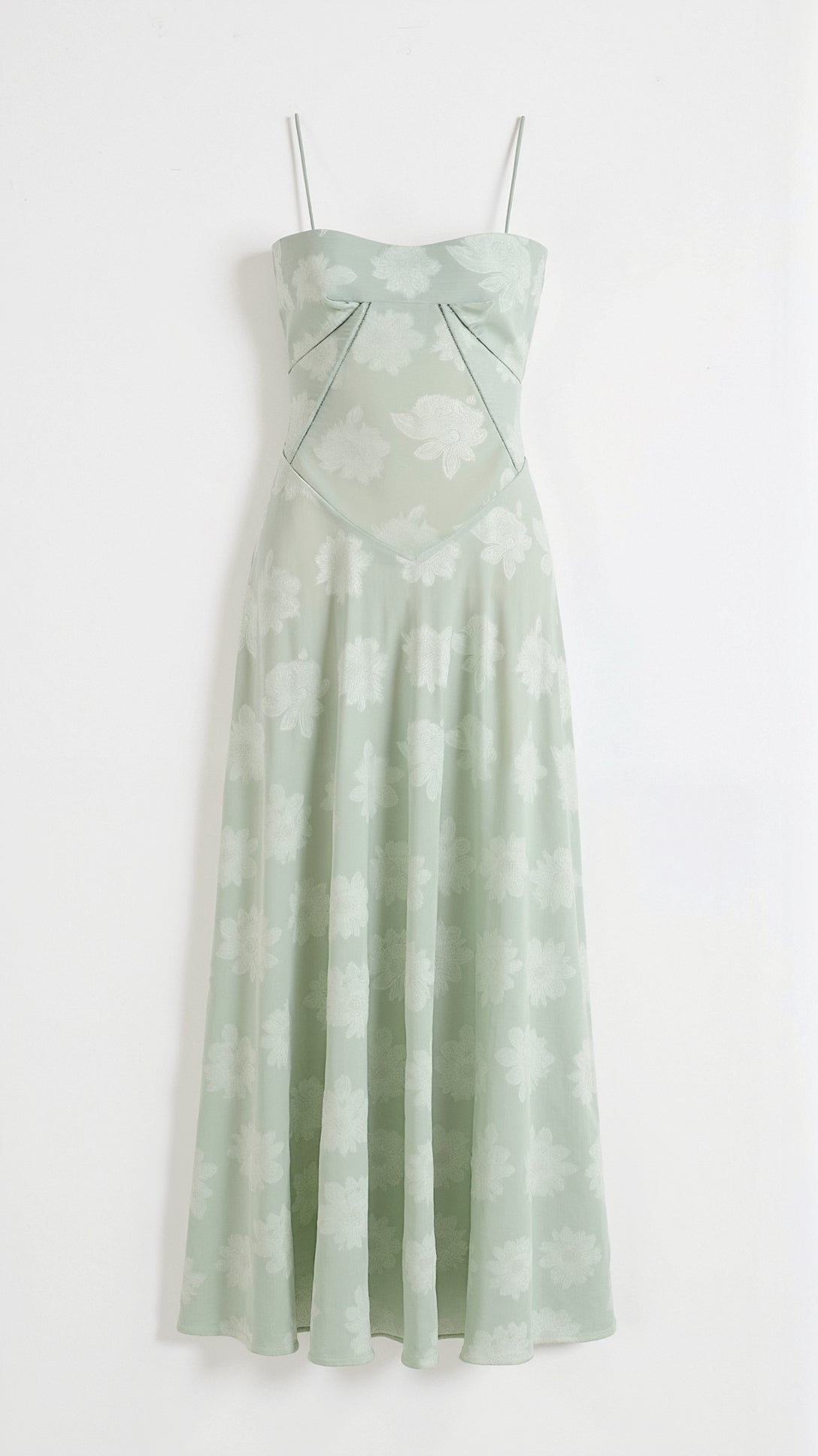 Pavia | Vestido maxi de boda con tirantes finos y diseño fluido para mujer