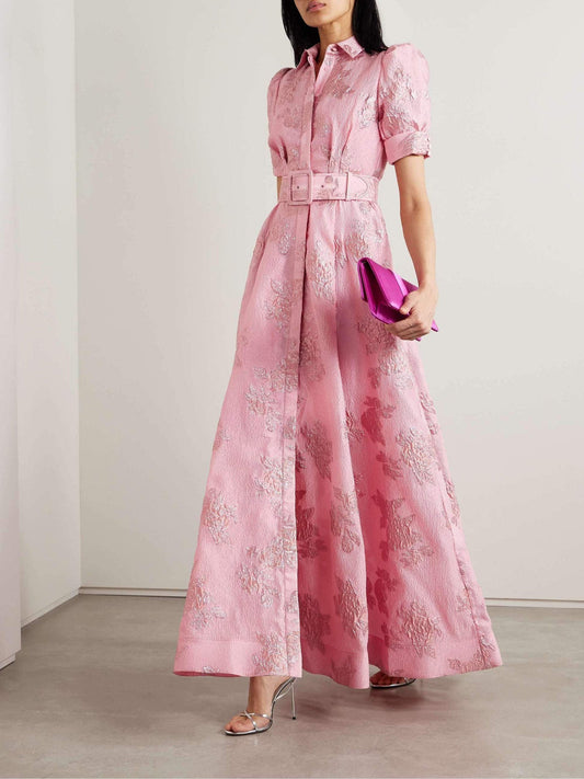 Kaira | Vestido elegante con mangas cortas abullonadas