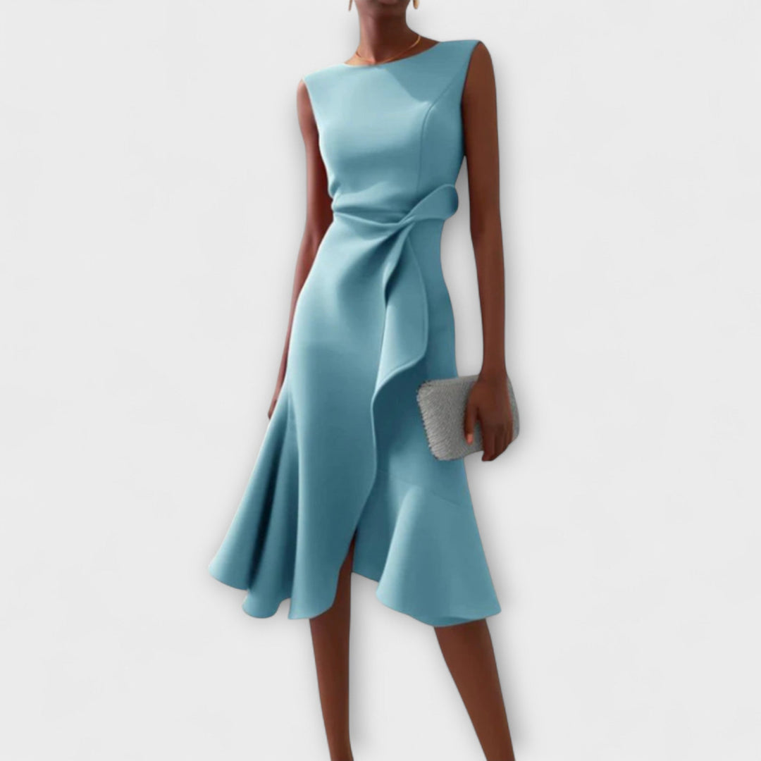 Candela | Vestido midi elegante de verano con pliegues