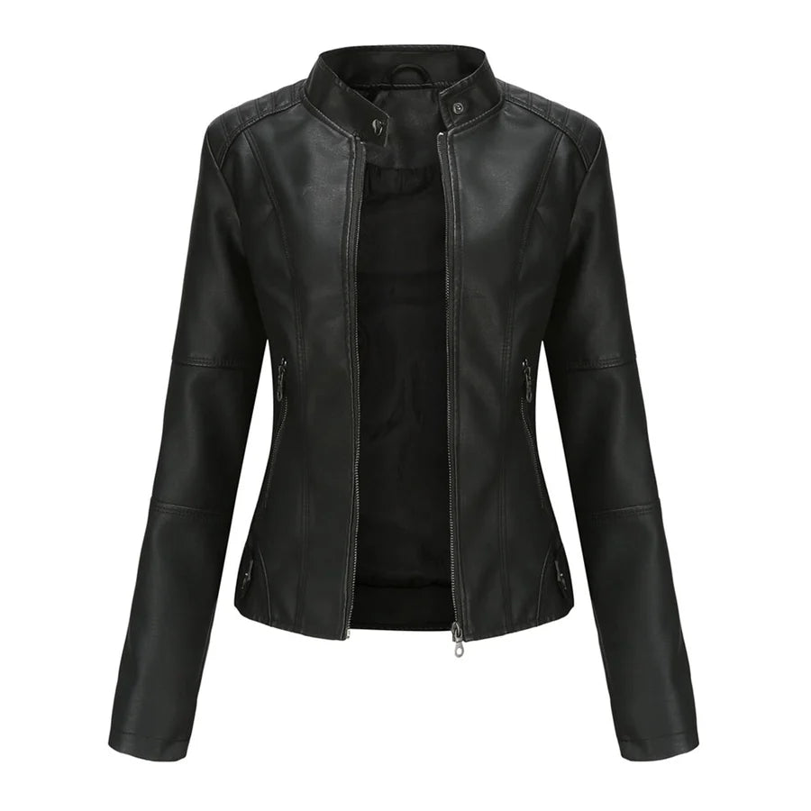 Chaqueta de cuero a medida con forma y estilo estructurado