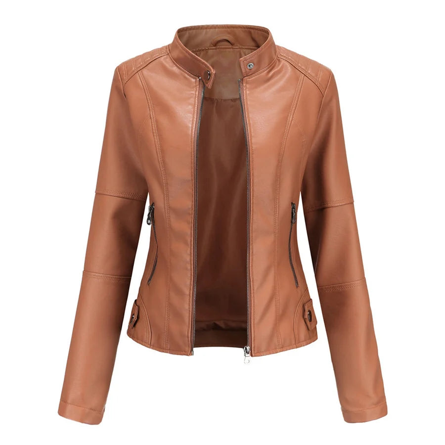 Chaqueta de cuero a medida con forma y estilo estructurado
