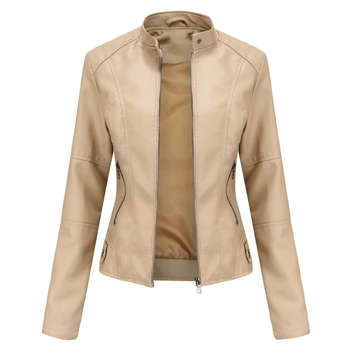 Chaqueta de cuero a medida con forma y estilo estructurado