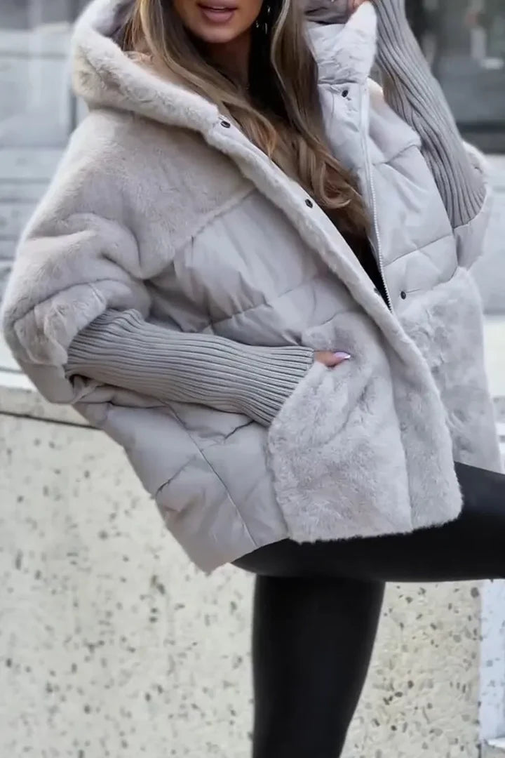 Chaqueta bomber para mujer Chaqueta ligera con relleno térmico Capucha colorida