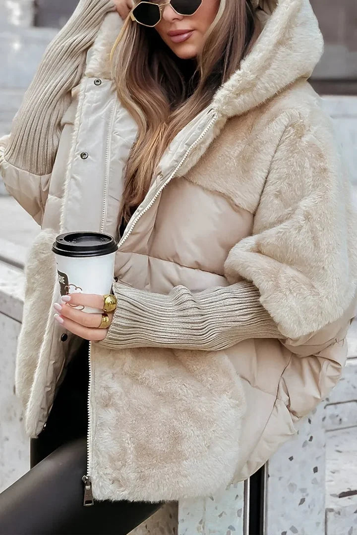 Chaqueta bomber para mujer Chaqueta ligera con relleno térmico Capucha colorida
