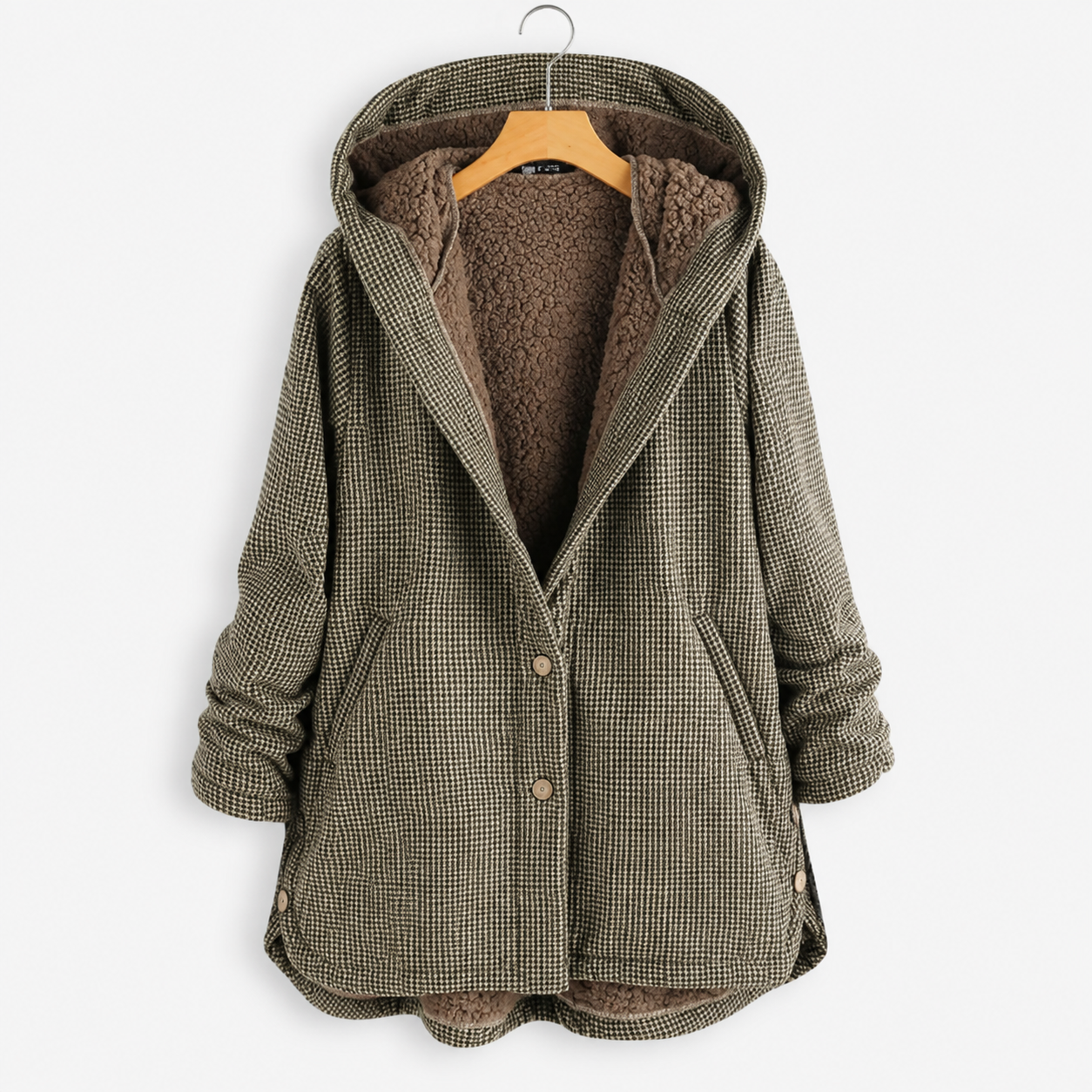 Chaqueta con capucha moderna y cómoda para mujer, cálida para el invierno