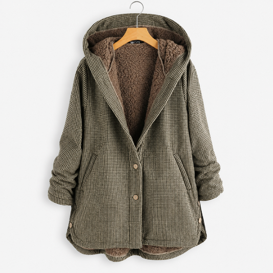 Chaqueta con capucha moderna y cómoda para mujer, cálida para el invierno