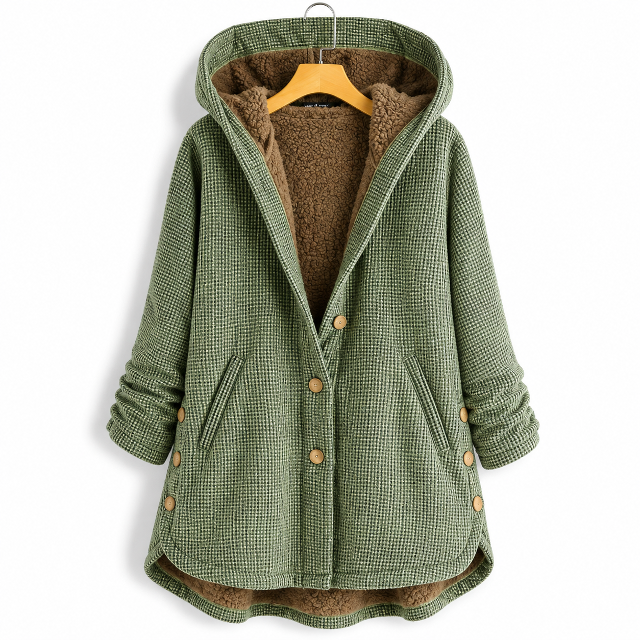 Chaqueta con capucha moderna y cómoda para mujer, cálida para el invierno