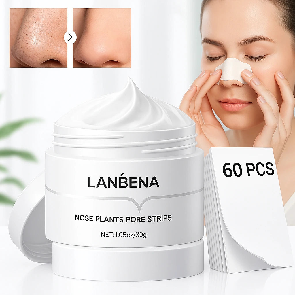 BlackOut Lanbena | Blackhead Removal Cream + Strips (60 pcs) - Aveneli
