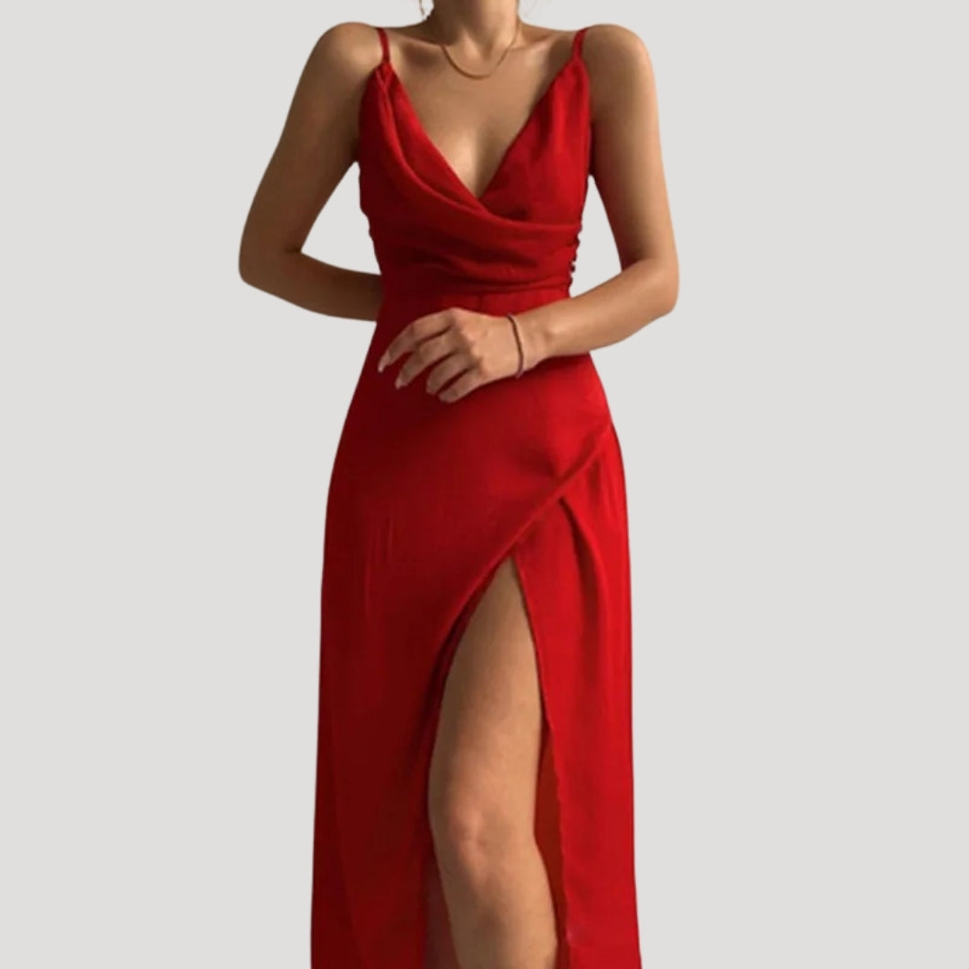 Yaiza | Vestido maxi para mujer elegante con abertura