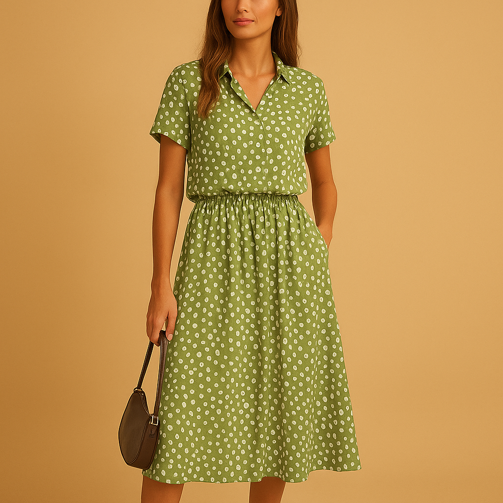 Sira | Vestido midi de verano con lunares