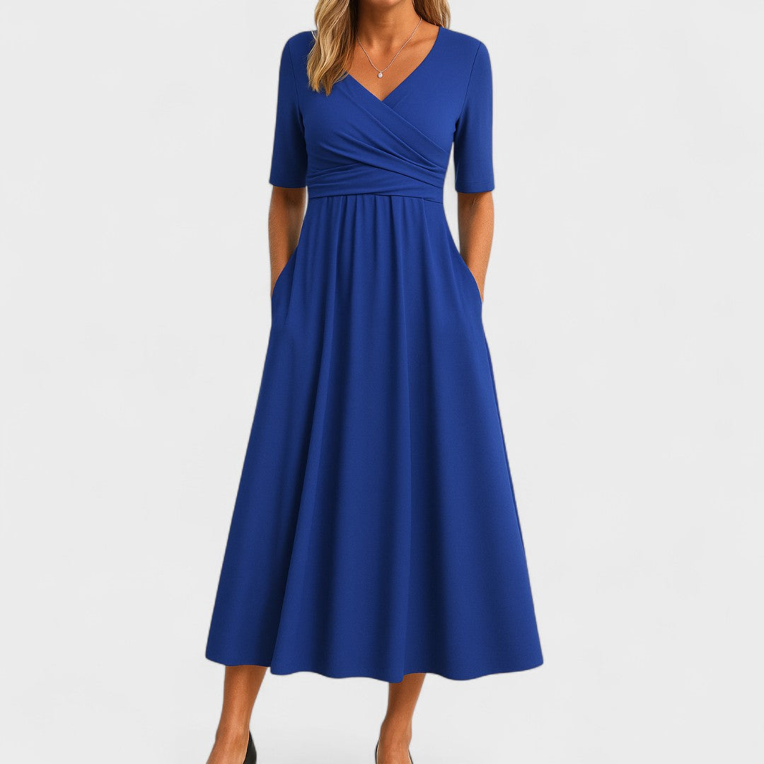 Danira | Vestido midi para mujer con escote en V