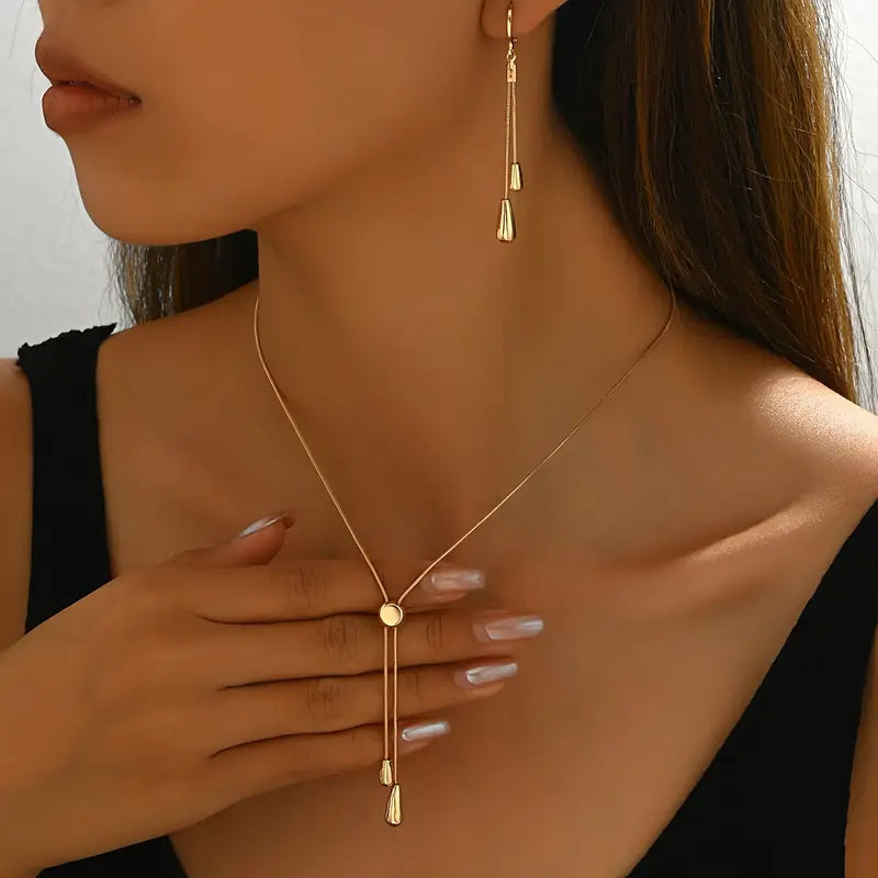 Lumière D'Or™ Jewelry Set – Elegance in Every Curve - Aveneli