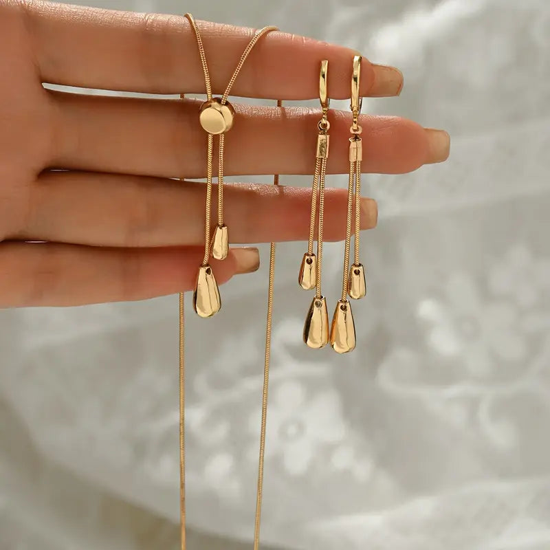 Lumière D'Or™ Jewelry Set – Elegance in Every Curve - Aveneli