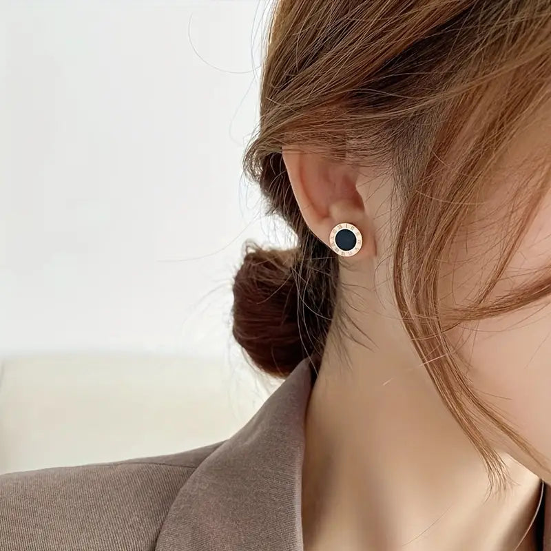 Roma Noire™ Earrings – Classic Power, Modern Glow - Aveneli