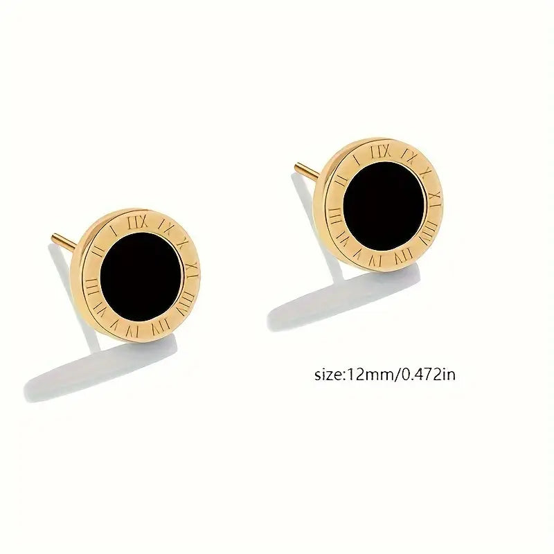 Roma Noire™ Earrings – Classic Power, Modern Glow - Aveneli