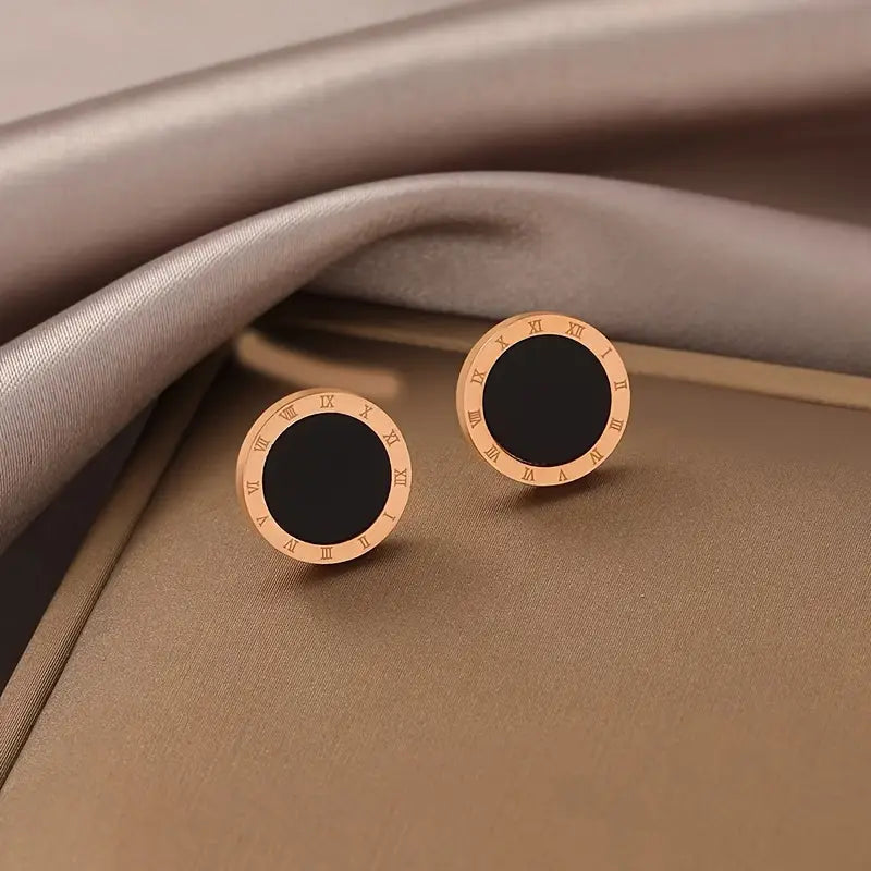 Roma Noire™ Earrings – Classic Power, Modern Glow - Aveneli