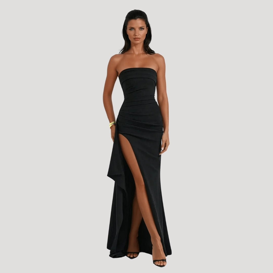 Verónica | Vestido maxi para mujer elegante palabra de honor