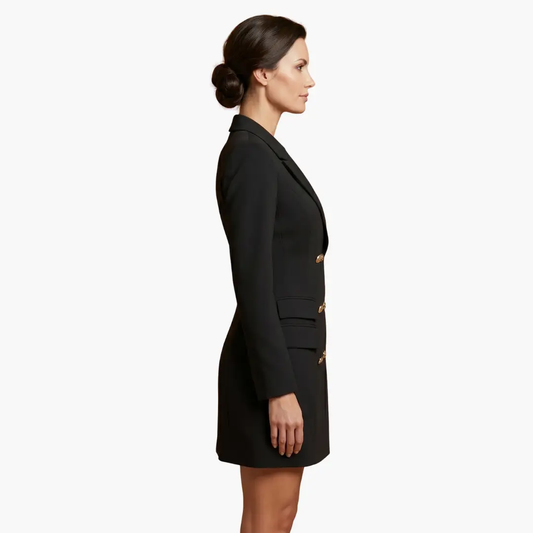 Inés | Vestido blazer para mujer con solapas y doble botonadura