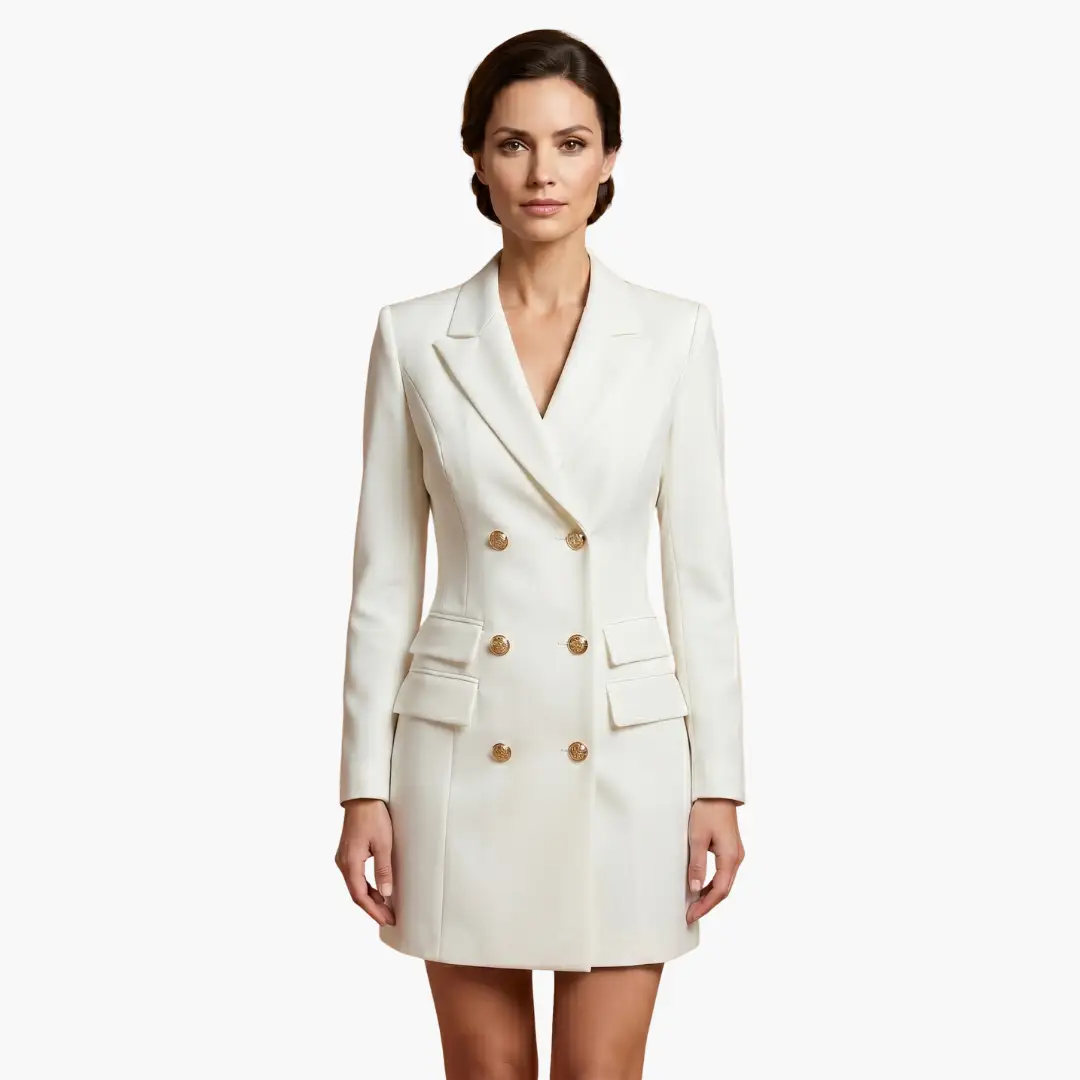 Inés | Vestido blazer para mujer con solapas y doble botonadura