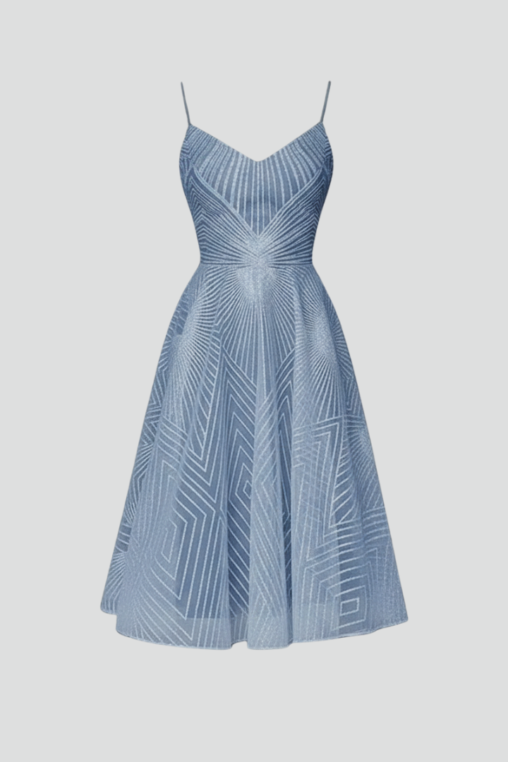 Beatriz | Vestido midi de mujer con tirantes finos y corte en línea A