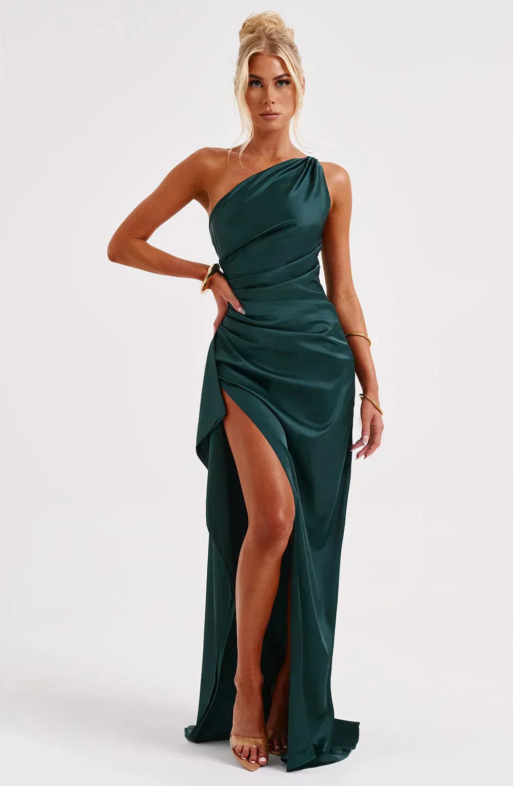 Zinnia | Vestido largo de noche para mujer con diseño asimétrico
