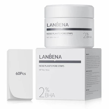 BlackOut Lanbena | Blackhead Removal Cream + Strips (60 pcs) - Aveneli