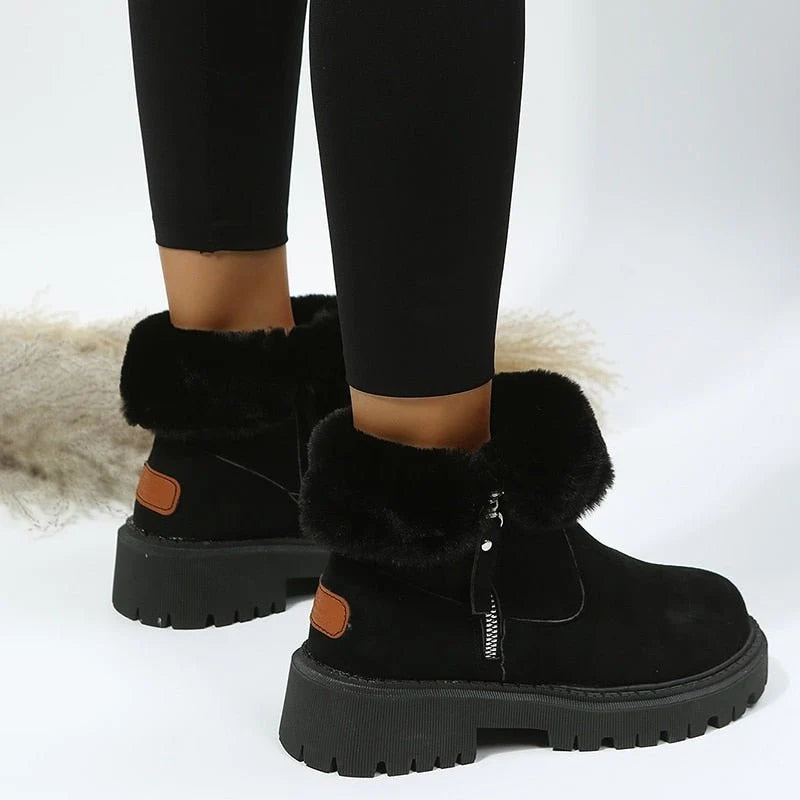 Botas de invierno para mujer cálidas forradas impermeables antideslizantes