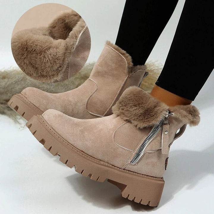 Botas de invierno para mujer cálidas forradas impermeables antideslizantes