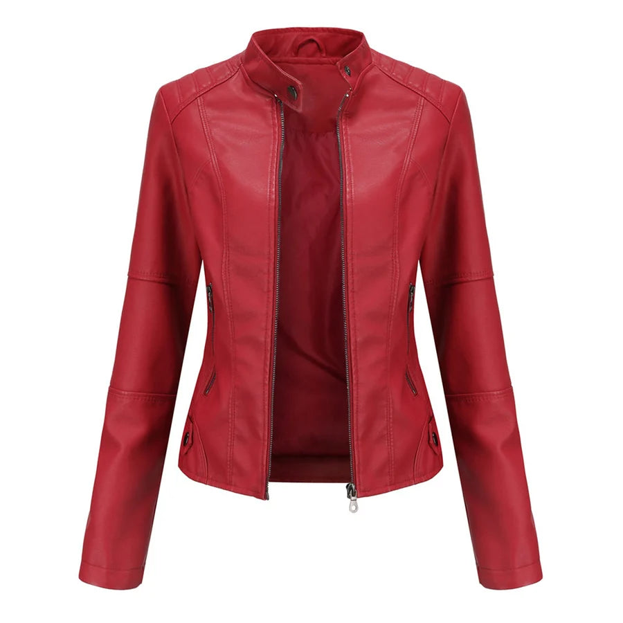 Chaqueta de cuero a medida con forma y estilo estructurado
