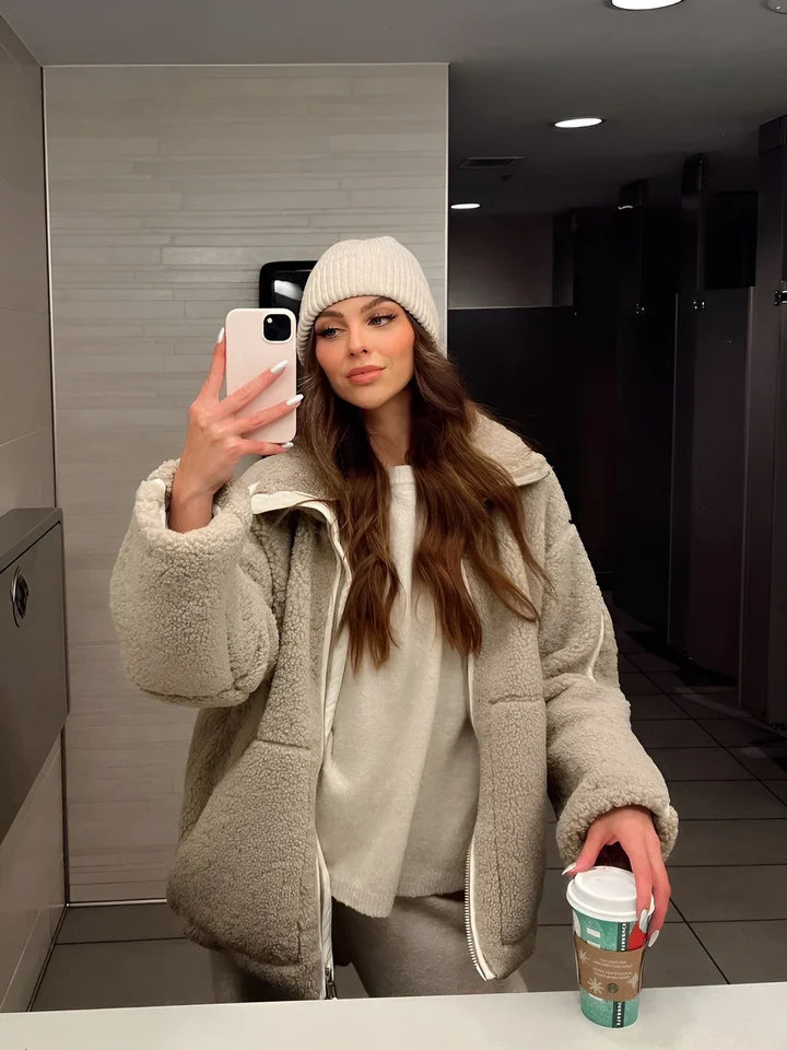 Chaqueta Teddy para Calidez con Estilo en Clima Frío