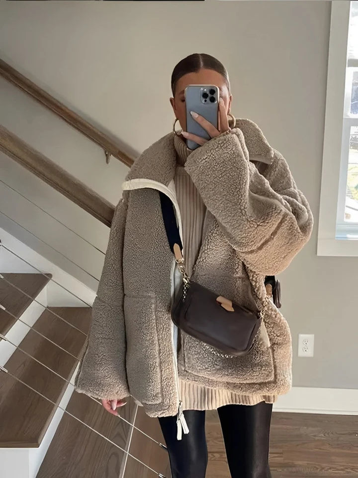 Chaqueta Teddy para Calidez con Estilo en Clima Frío