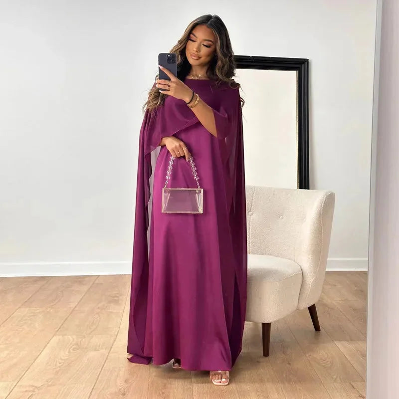 Petra | Vestido maxi con capa para mujer invitada de boda