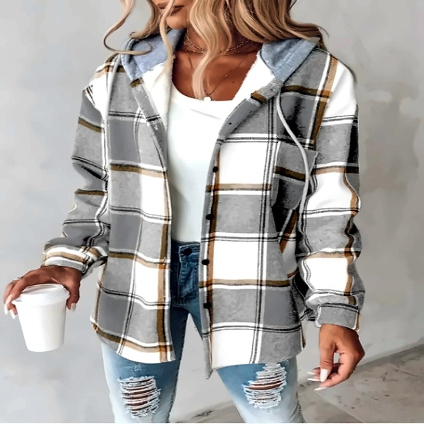 Chaqueta de invierno para mujer con capucha, cálida, cómoda y estilosa para exteriores