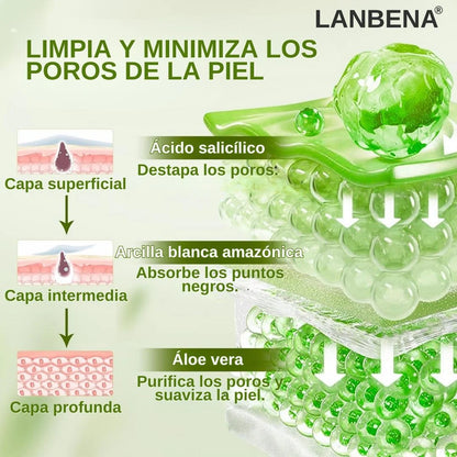 BlackOut Lanbena | Kit Eliminador de Puntos Negros - Crema + Tiras (60 pcs)
